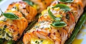 Lemon Basil Salmon Rolls