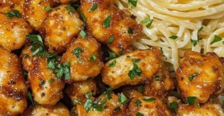 Garlic Butter Chicken with Lemon Parmesan Pasta