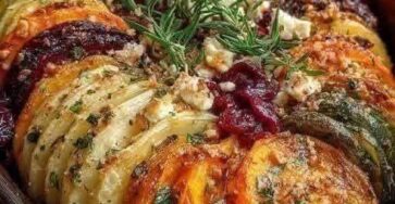 Roasted Root Vegetable Tian with Feta