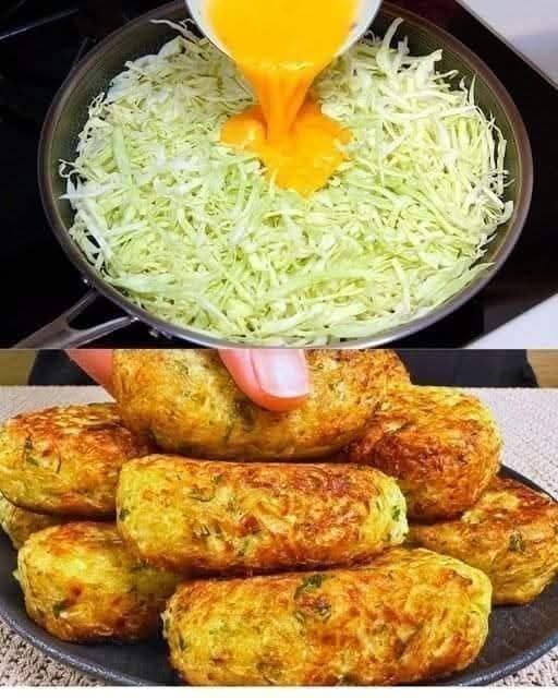 crispy Cabbage and Egg Fritters