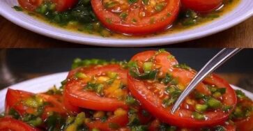 Marinated Herb and Garlic Tomato Salad