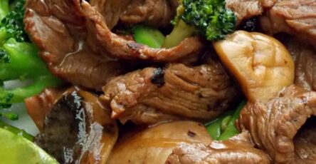 Beef and Mushroom Stir-Fry with Broccoli and Snow Peas