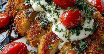 Crispy Chicken Cutlet with Burrata