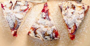 Italian Ricotta Plum Cake with Almonds
