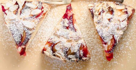 Italian Ricotta Plum Cake with Almonds