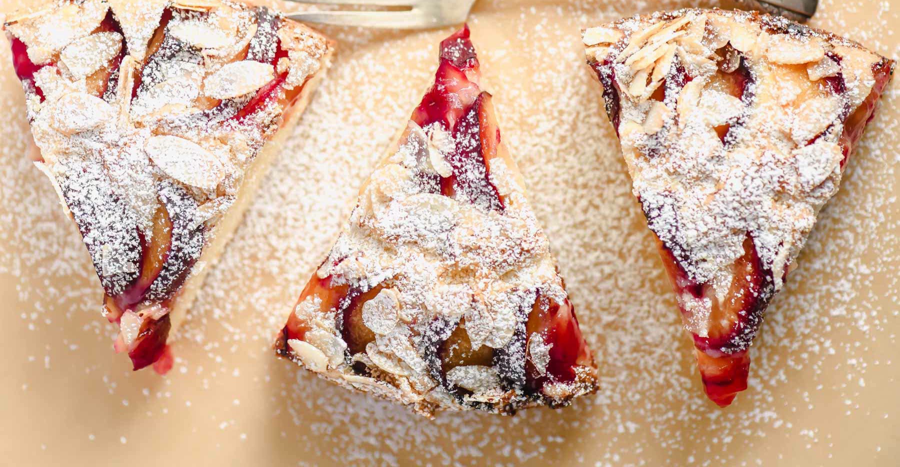Italian Ricotta Plum Cake with Almonds