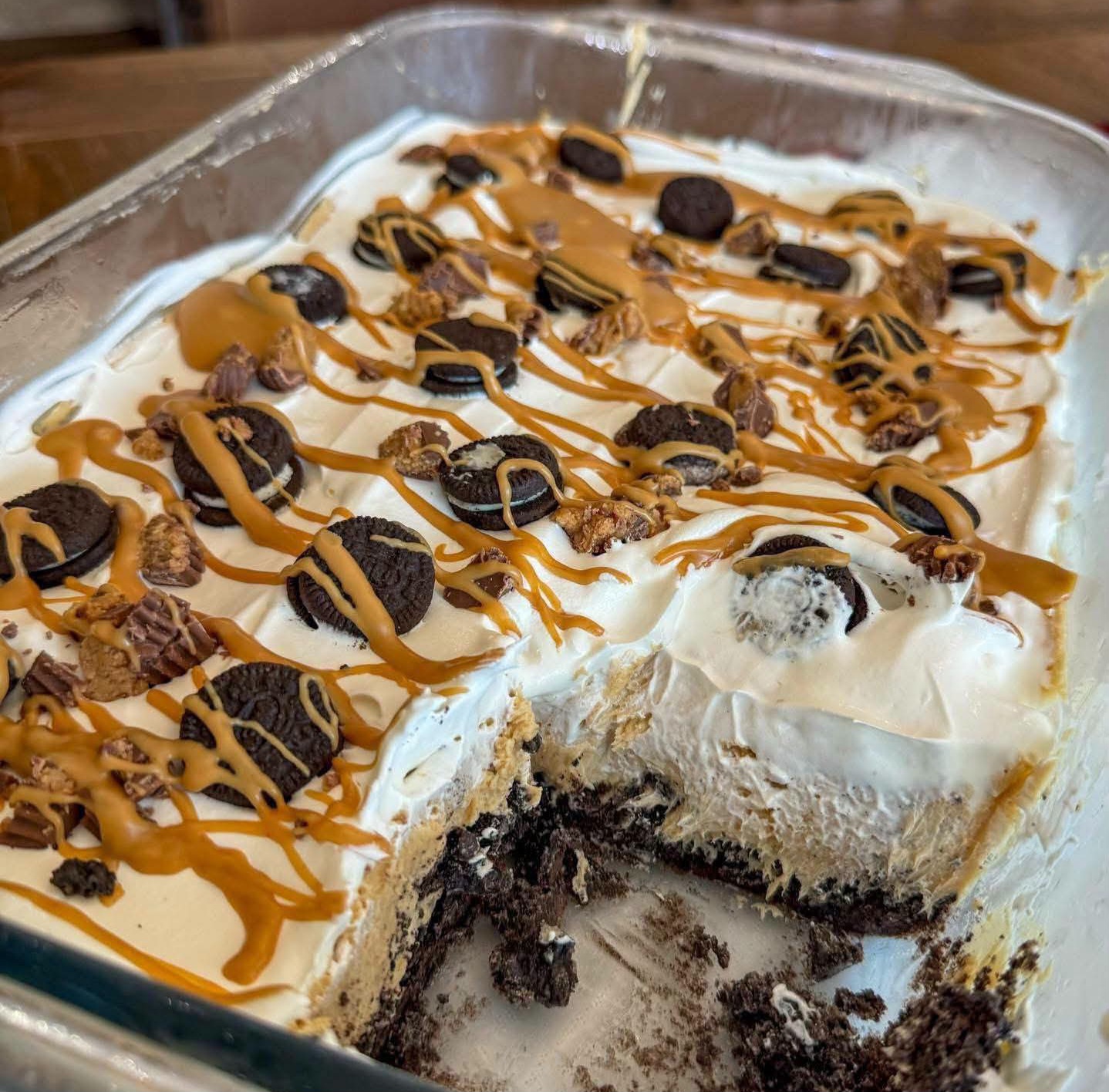 Oreo Peanut Butter Delight Lasagna
