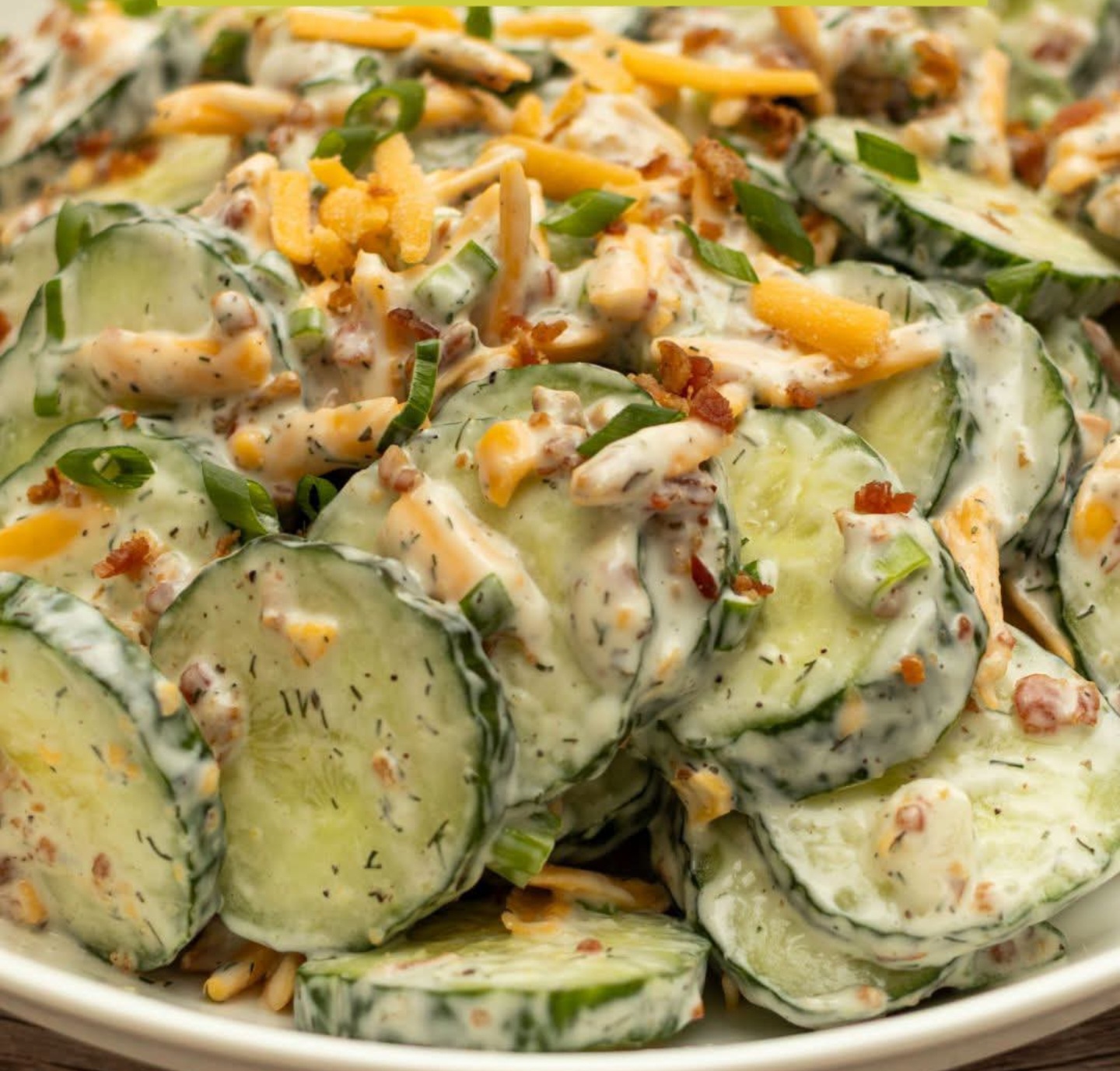 Cucumber Bacon & Cheddar Salad