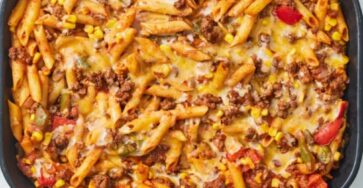 Ground Beef and Penne Pasta Casserole