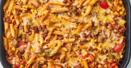 Ground Beef and Penne Pasta Casserole