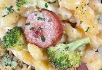 Kielbasa Broccoli Alfredo Pasta