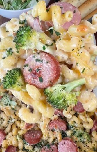 Kielbasa Broccoli Alfredo Pasta