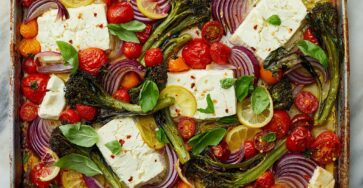 Baked Feta and Vegetable Sheet Pan Dinner
