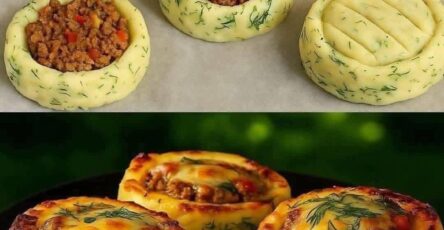 Stuffed Mashed Potato Nests