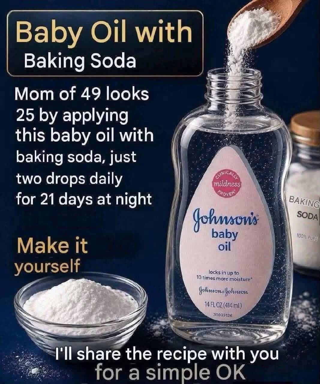Baby Oil and Baking Soda Skincare