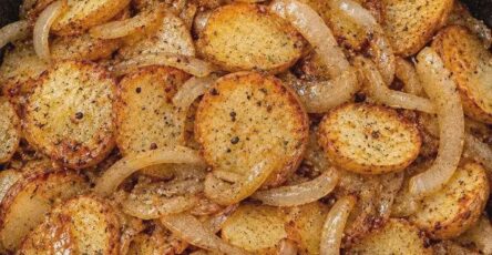 Crispy Skillet Fried Potatoes and Onions